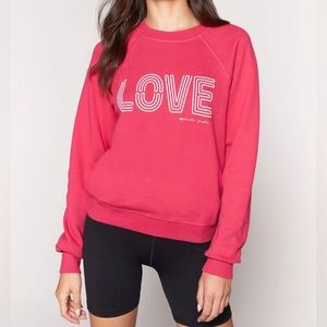 Spiritual Gangster Love Bridget Raglan Sweatshirt in Dragonfruit Size XS